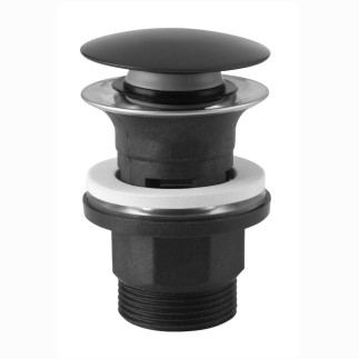 Ferro korek clik-clac mosiężny z przelewem czarny