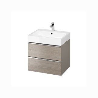 Cersanit Virgo szafka podumywalkowa wisząca 60 cm szara z uchwytem chrom