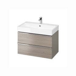 Cersanit Virgo szafka podumywalkowa szara 80 cm z uchwytami chrom.