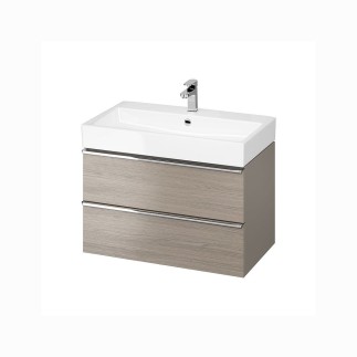 Cersanit Virgo szafka podumywalkowa szara 80 cm z uchwytami chrom