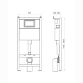 Lavita stelaż do miski WC 50 cm - rysunek techniczny.