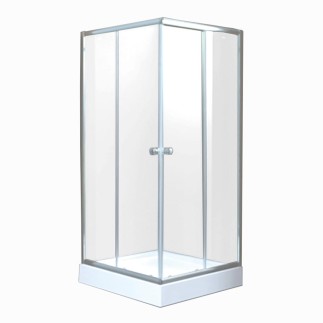 Invena Parla kabina prysznicowa kwadratowa drzwi przesuwne 80 x 80 x 180 cm