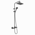 Hansgrohe Vernis Shape Showerpipe deszczownia z bateria termostatyczną czarna.