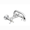 Hydroland Retro bateria umywalkowa ścienna chrom.