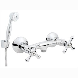 Hydroland Retro bateria natryskowa ścienna chrom.