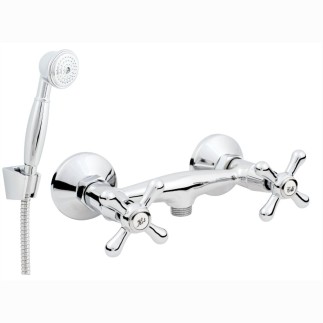 Hydroland Retro bateria natryskowa ścienna chrom
