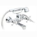Hydroland Retro bateria wannowa ścienna chrom.