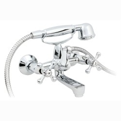 Hydroland Retro bateria wannowa ścienna chrom.