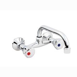 Hydroland Standart bateria umywalkowa ścienna chrom.