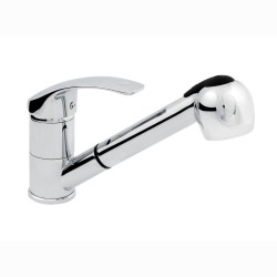 Hydroland Vena bateria zlewozmywakowa chrom z wyciąganą wylewką.