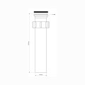 McAlpine przedłużka pionowa do syfonu zlewozmywakowej 20 cm - rysunek techniczny.