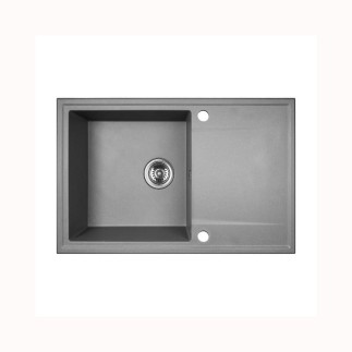 Kuchinox Hunter zlewozmywak granitowy 1 komorowy z ociekaczem szary 44 x 67 x 16,5 cm