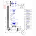 McAlpine syfon wannowy czyszczony od góry korek klik-klak biały - rysunek techniczny.