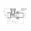 Valvex zawór grzejnikowy prosty odcinający 1/2".