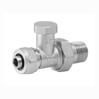 Perfexim zawór grzejnikowy odcinający prosty ze złączką do łączenia z rurą wielowarstwową 16 x 2