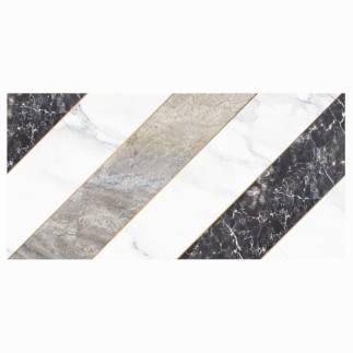 Domino Ferro stripes inserto A płytka ścienna 29,8x59,8 cm