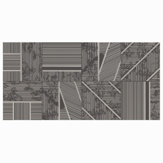 Domino Duo graphite inserto A płytka ścienna 29,8x59,8 cm