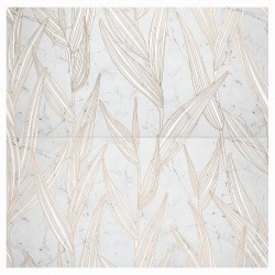 Domino Lily leaves inserto 2-elelmentowy płytka ścienna 59,8x29,8 cm.