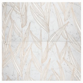 Domino Lily leaves inserto 2-elelmentowy płytka ścienna 59,8x29,8 cm