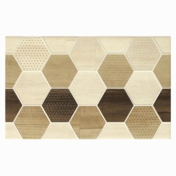 Opoczno Eco Mosa cream inserto geo cubes płytka ścienna 25x40 cm.