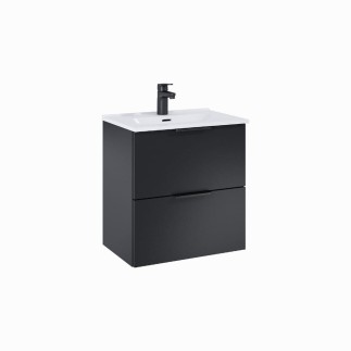 Elita Street Plus zestaw szafka z umywalką 50 cm czarny mat
