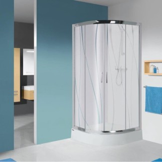 Sanplast KP4/TX5B kabina prysznicowa półokrągła 80 cm szkło W15