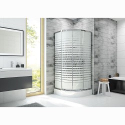 Sanplast KP4/Fris kabina prysznicowa półokrągła  80 x 80 cm szkło W20.