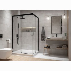 Sanplast Freezone kabina natryskowa prostokątna 90x120 cm czarny mat.