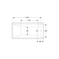 Geberit Selnowa Square wanna prostokątna 140x 70cm
