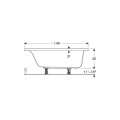 Geberit Selnowa Square wanna prostokątna 140x 70cm