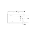 Geberit Selnova Square wanna prostokątna 160x75 cm
