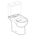 Geberit Selnova Compact miska kompaktowa owalna Rimfree odpływ poziomy