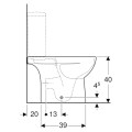 Geberit Selnova Compact miska kompaktowa owalna Rimfree odpływ poziomy