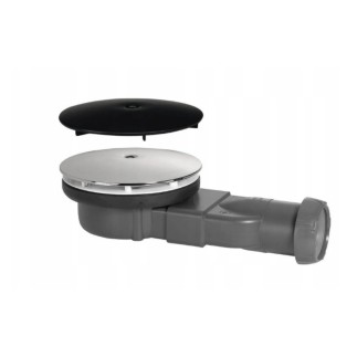 Tycner syfon brodzikowy niski Slim FI90 z membraną wymienną+ dwa grzybki chrom i czarny