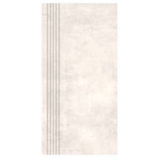 Nowa Gala Avenida 10 jasnoszary półpoler płytka gresowa stopnica frezowana 59,7x29,7x0,8cm