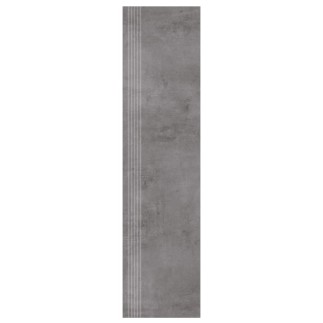 Nowa Gala Avenida 13 ciemnoszary półpoler płytka gresowa stopnica frezowana 119,7x29,7x0,85cm