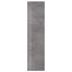 Nowa Gala Avenida 13 ciemnoszary płytka gresowa stopnica frezowana 119,7x29,7x0,85cm