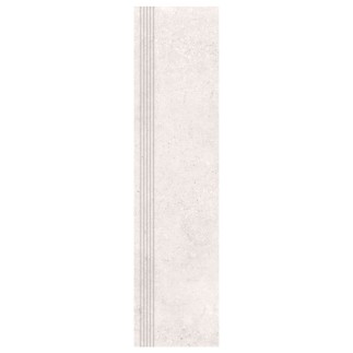 Nowa Gala Geotec 10 jasnoszary półpoler płytka gresowa stopnica frezowana 119,7x29,7x0,85cm