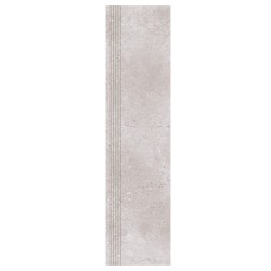 Nowa Gala Geotec 12 szary półpoler płytka gresowa stopnica frezowana 119,7x29,7x0,85cm
