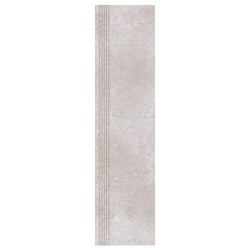Nowa Gala Geotec 12 szary płytka gresowa stopnica frezowana 119,7x29,7x0,85cm