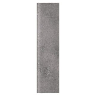 Nowa Gala Geotec 13 ciemnoszary płytka gresowa stopnica frezowana 119,7x29,7x0,85cm