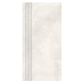 Nowa Gala Mirador 01 biały półpoler płytka gresowa stopnica frezowana 59,7x29,7cm