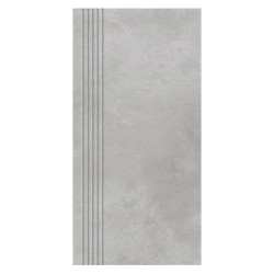 Nowa Gala Mirador MR12 jasnoszary płytka gresowa stopnica frezowana 59,7x29,7x0,85cm