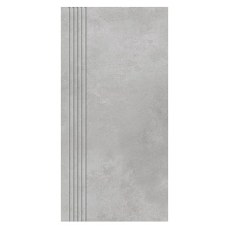 Nowa Gala Mirador MR12 jasnoszary płytka gresowa stopnica frezowana 59,7x29,7x0,85cm