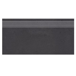 Nowa Gala Neotec black płytka gresowa stopnica frezowana 59,7x29,7x0,85cm