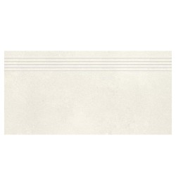 Nowa Gala Neotec white płytka gresowa stopnica frezowana 59,7x29,7x0,85cm