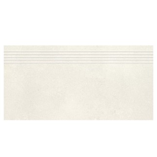 Nowa Gala Neotec white płytka gresowa stopnica frezowana 59,7x29,7x0,85cm