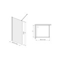 Sanplast kabina walk-in P/TX5B 80 szkło transparentne profil srebrny