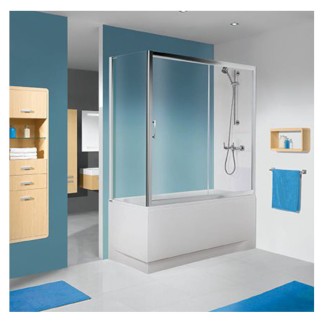 Sanplast Ścianka nawannowa SSO-W/TX5B 70 szkło ze wzorem profil srebrny