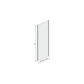 Ścianka kabiny prysznicowej  SSO/TX5B 100 szkło ze wzorem profil srebrny